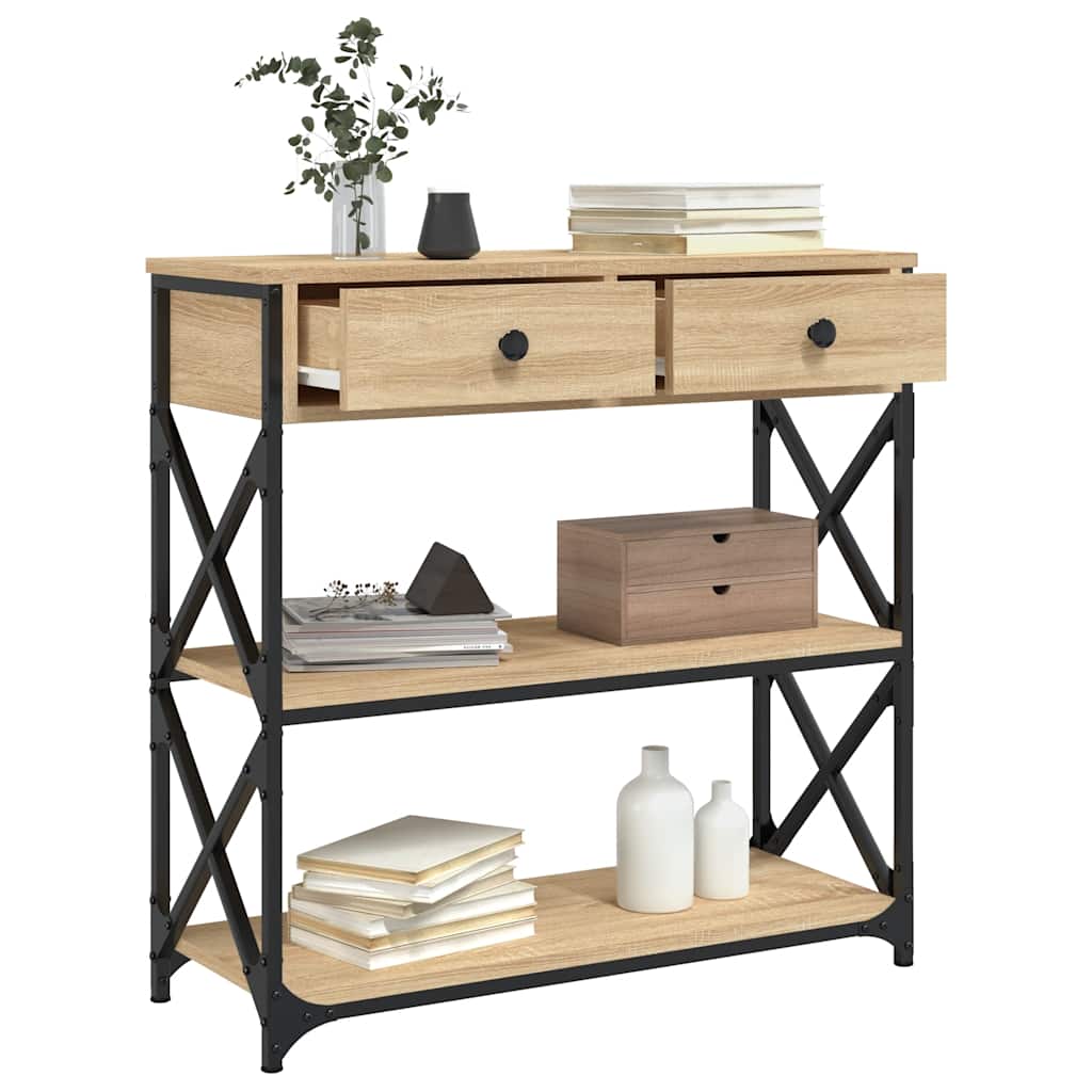 Console Table Sonoma Oak 75x28x75 cm Particleboard