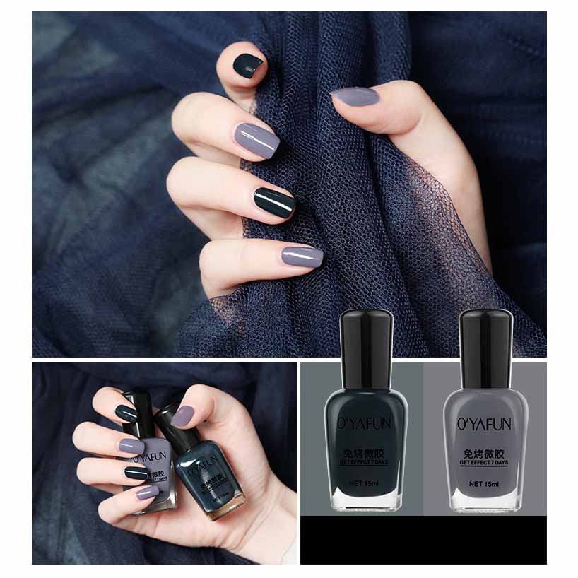 15 ml, nicht abziehbarer Nagellack, wasserfest, keine UV-Lampe erforderlich, Mikrogel-Formel, Glitzer, schnelltrocknend, lang anhaltende Maniküre