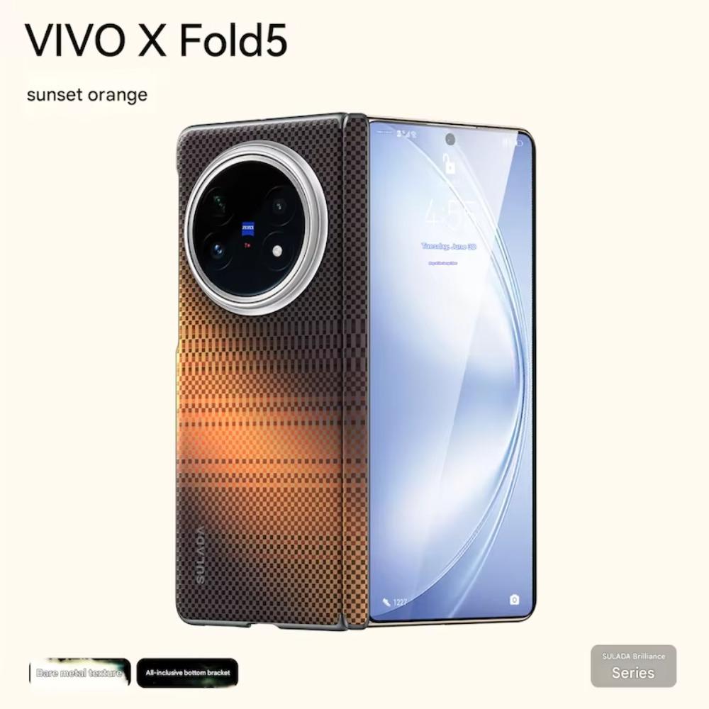 

Бизнес для чехла Vivo X Fold 5 Роскошный Ультратонкий Кожаный с Узором из Углеродного Волокна Складной Шарнир Магнитный для Чехла Vivo X Fold 5 vivo x fold 5 синий