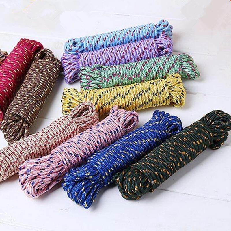 10 Meters Clothesline Drying Rope Outdoor Windproof Non-Slip Thick Indoor And Outdoor Non-Drilling Cold Clothes Rope