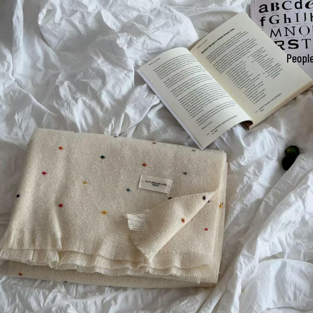 

Шарф Rainbow Candy Dot - Женская шаль и накидка из искусственного кашемира на осень/зиму 200x65 cm