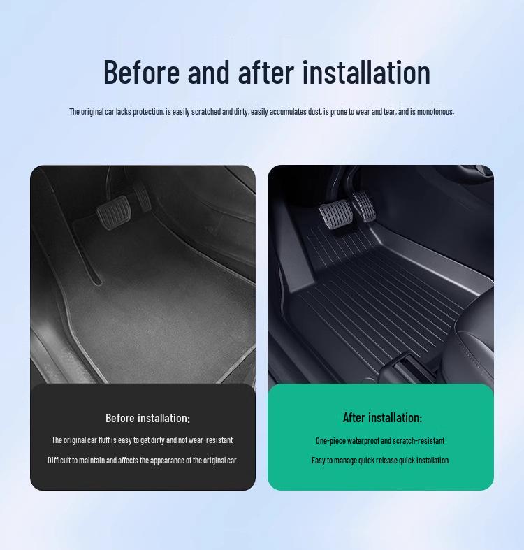 Tesla Model 3/Y Trunk & Rear Seat TPE Mat - Baby Safe