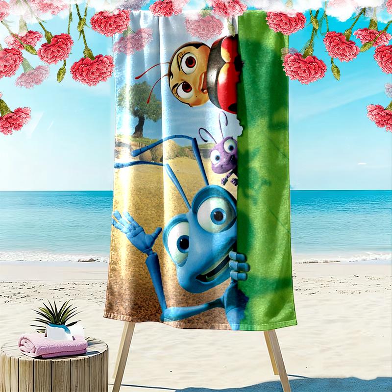 A Bug's Life Print Beach Towel, Large Soft Quick Dry Towel for Beach Camping Swimming