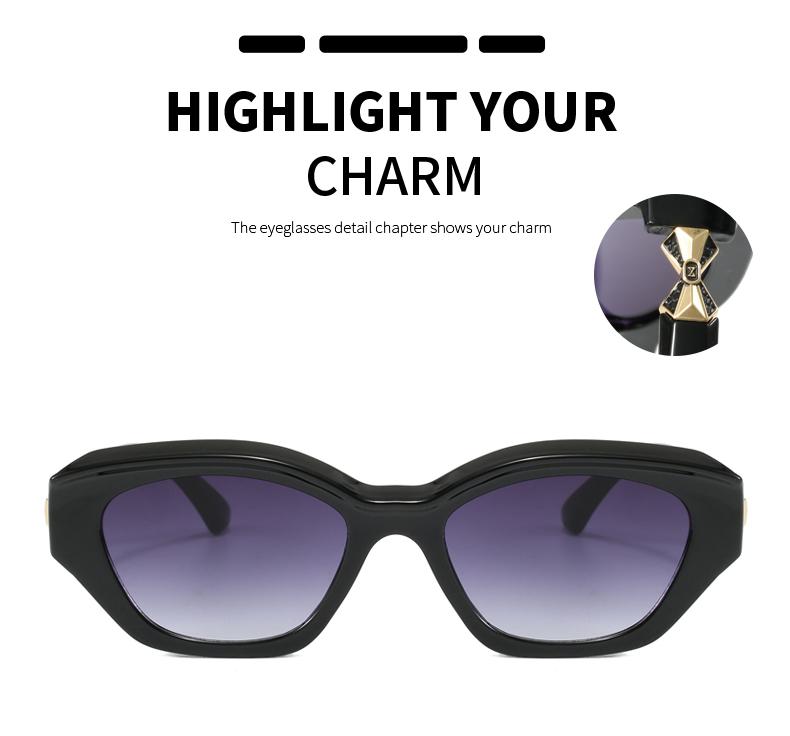2pcs Luxury Cat Eye Metal Sunglasses Women Men Fashion Brand Designer Punk Sun Glasses Sexy Ladies Shades Eyeglasses UV400