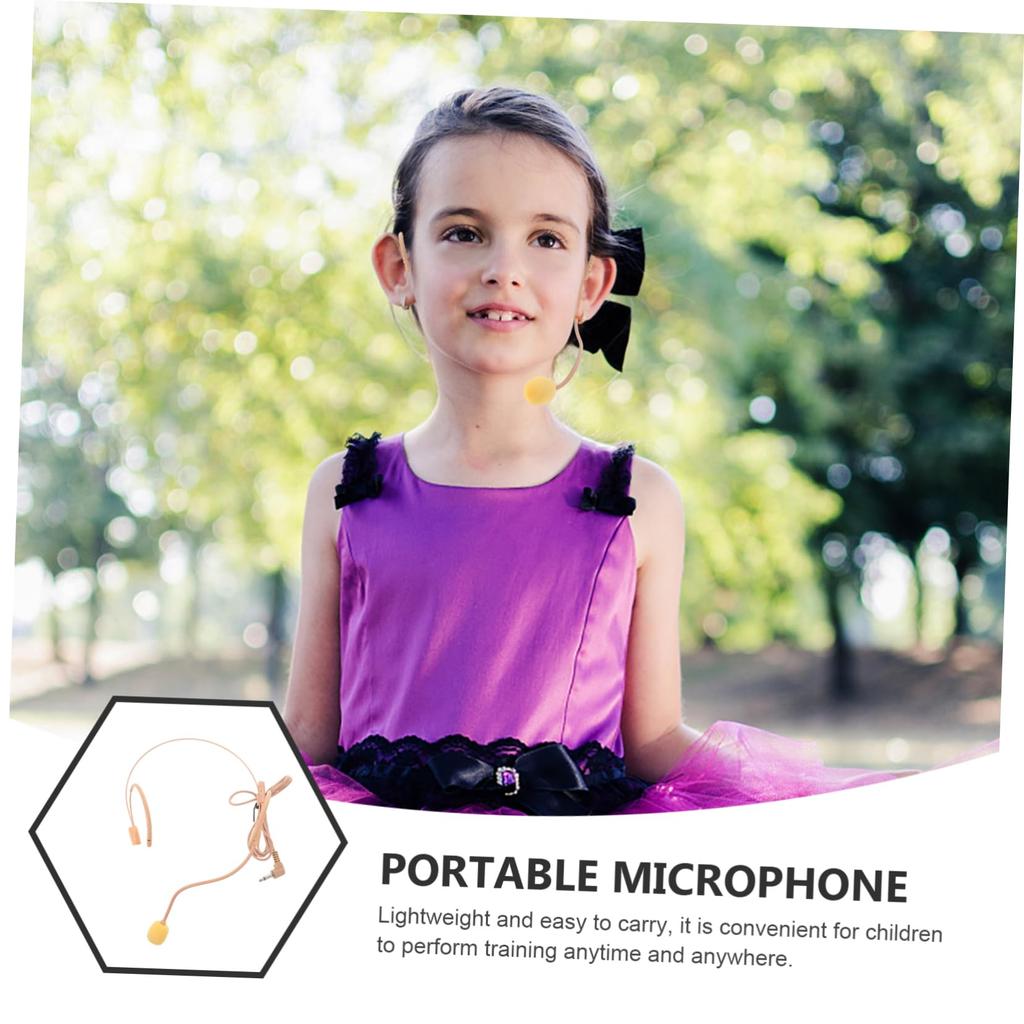 ERINGOGO Kids Singing Headset Microphone Lip Sync Flexible Lightweight Comfortable for School Events Stage Performances