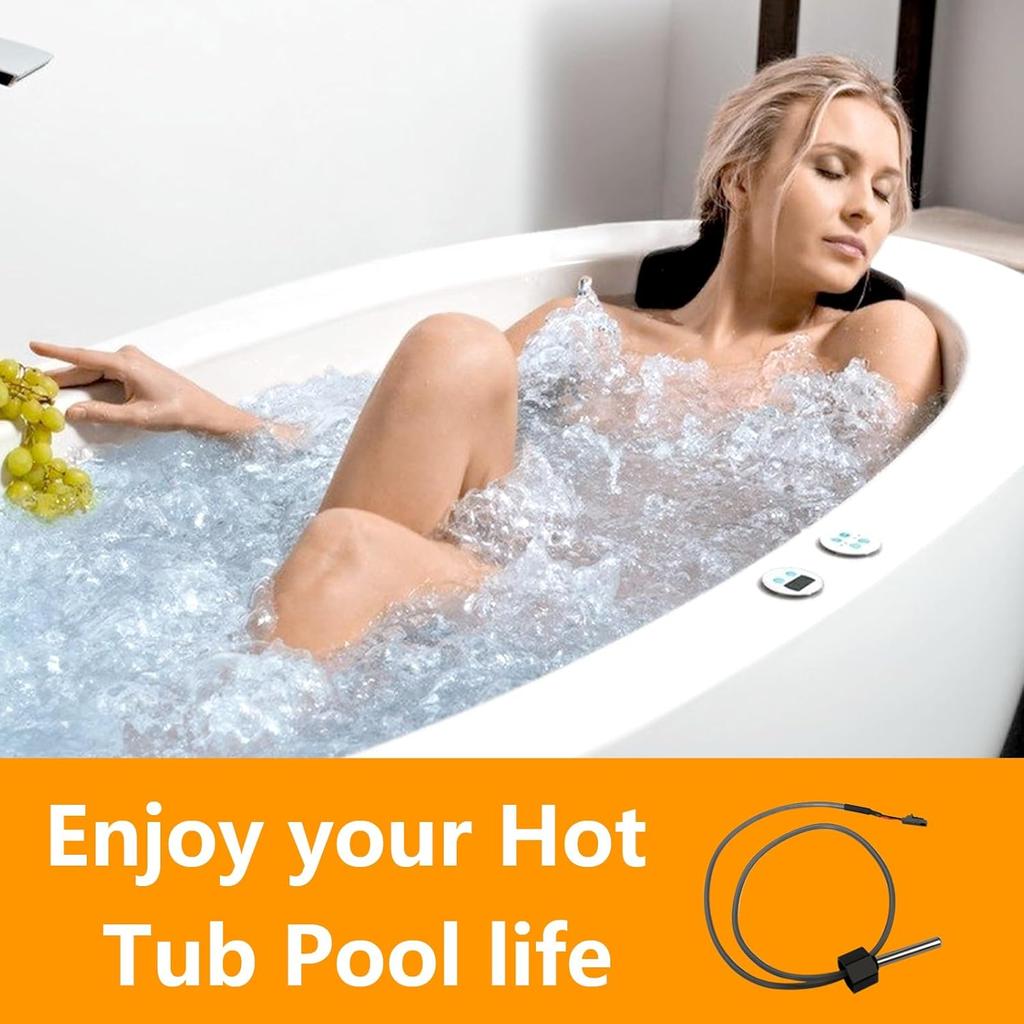 Hot Tub Sensor-Compatible with Balboa Spa Heater M7 System 30344 30042 30382, 24" Temp/Hi-Limit, 1/4" Dia Dual Purpose Sensor Hot Tub Heater (2-Pack)