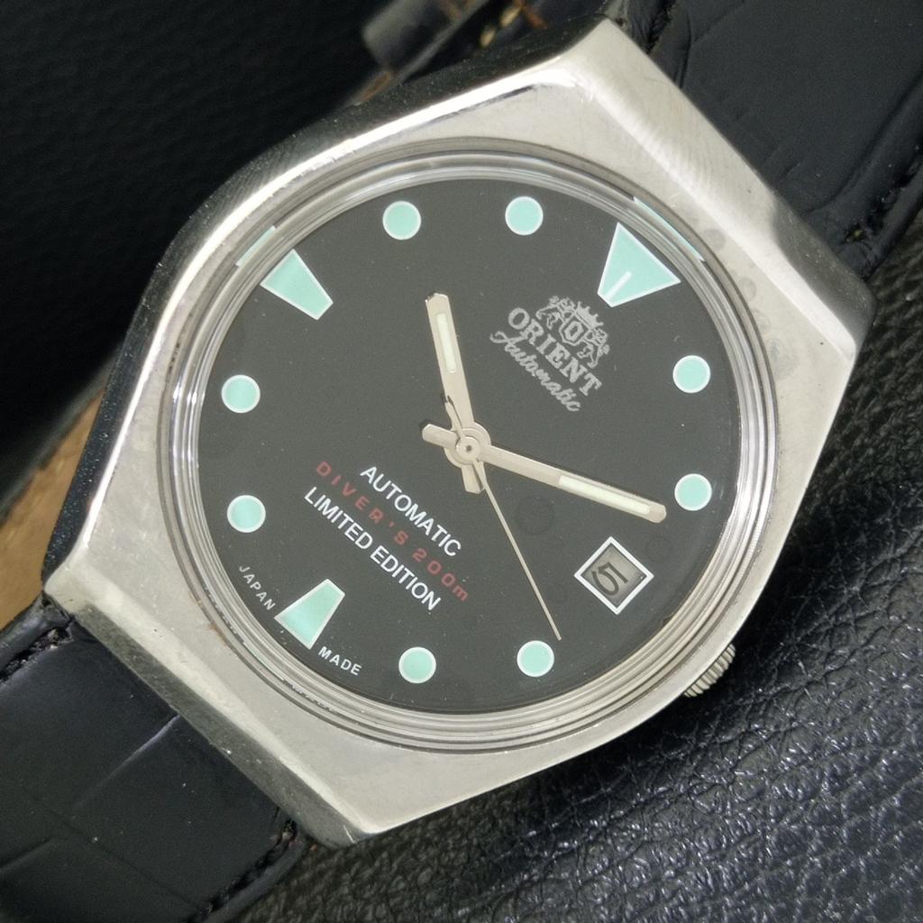 

ЯПОНИЯ ВИНТАЖ ORIENT АВТОМАТИЧЕСКИЕ 46941 МУЖСКИЕ ЧАСЫ ЦВЕТ ЧЕРНЫЙ ЦИФЕРБЛАТ a701838-5 R207-a701838