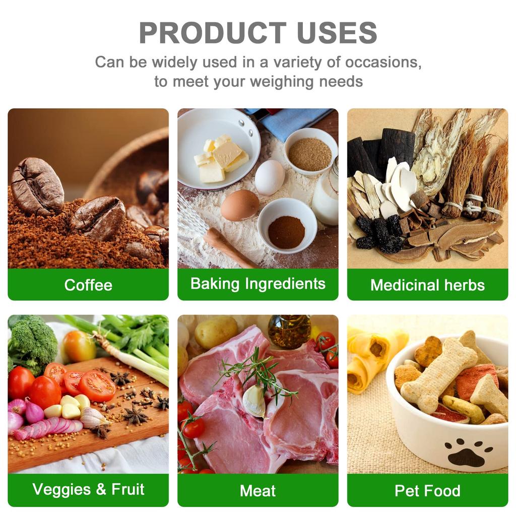 FODWET Digitale Küchenwaage mit großer Plattform - 22lb/10kg Präzisions-Lebensmittelwaage mit 1g Genauigkeit & Tarafunktion, Multifunktion