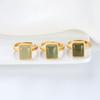 S925 Sterling Silver Temperament spersonalizowany naturalny Hetian Jade zielony pierścionek z jadeitem geometryczna prosta ozdoba dla kobiet