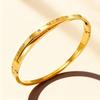 Simple Fashion Roman Numeral Intertwined Titanium Steel Women's Bracelet with Diamond Inlay and Double Layer Buckle