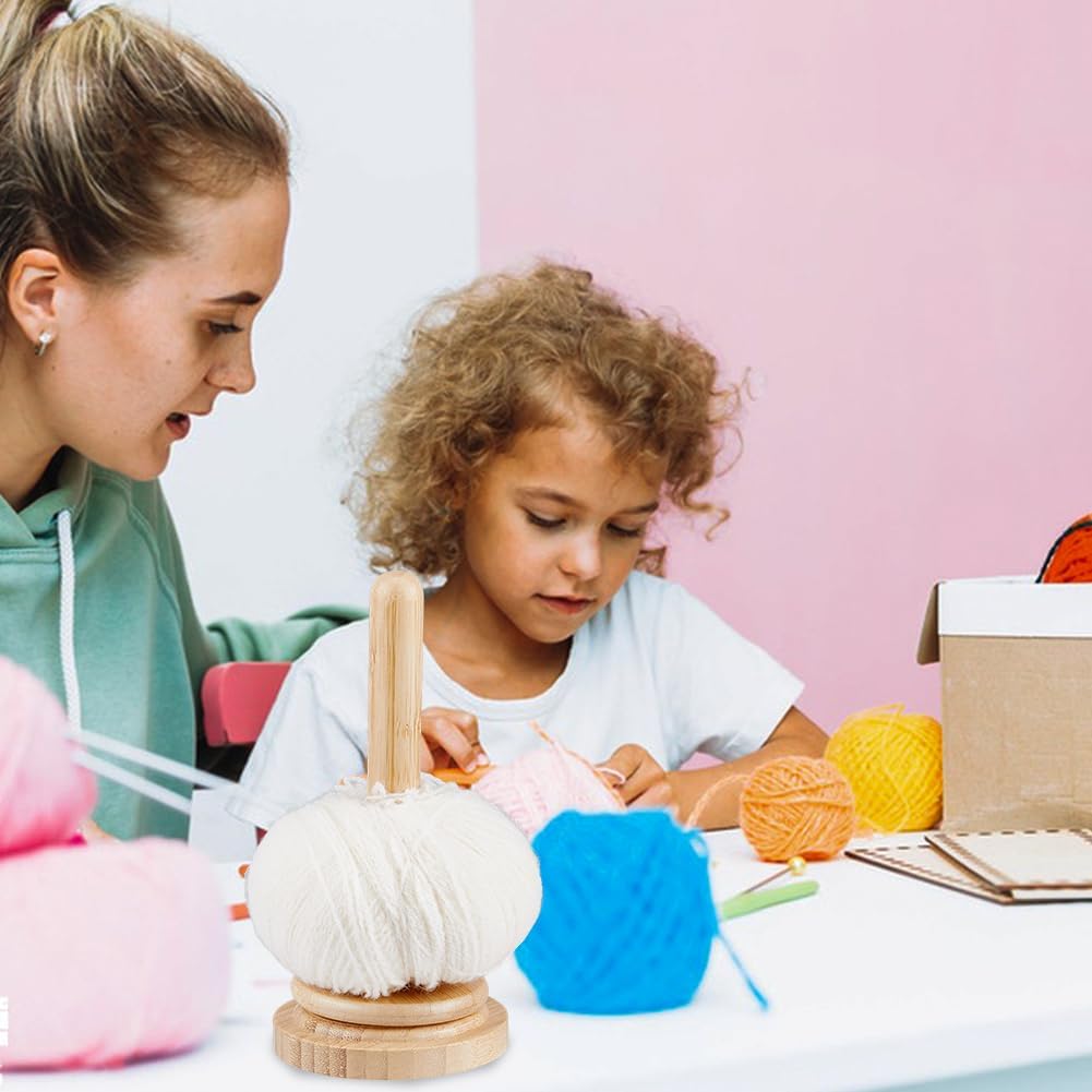 DICOSMETIC Wood Yarn Holder for Crocheting Moccasin Yarn Holder for Knitting Crochet Yarn Holder Yarn Ball Holder Knitting Yarn Holder Yarn Holder