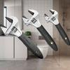 8/10/12Inch Self Tightening Ratcheting Wrench Adjustable Wrench Tool Portable Bathroom Wrench