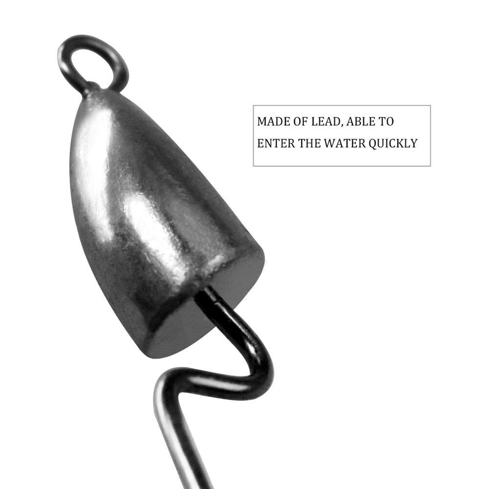 3PCS Jig Head Fishing Hooks Lead Head Fishing Hooks For Soft Fish Lure 3.5G-10G 3PCS Jig Head Fishing Hooks Lead Head Fishing Hooks For Soft Fish Lure 3.5G-10G