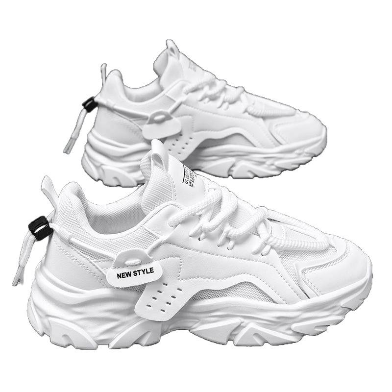 Popular Leather Platform Dad Shoes Trendy Men's Shoes Student Little White Shoes Men's Casual Niche Trendy Shoes Fashion Sports Shoes