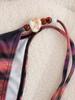 Europäisches Batik-Bikini-Oberteil mit einem Träger und passendem Unterteil für Damen