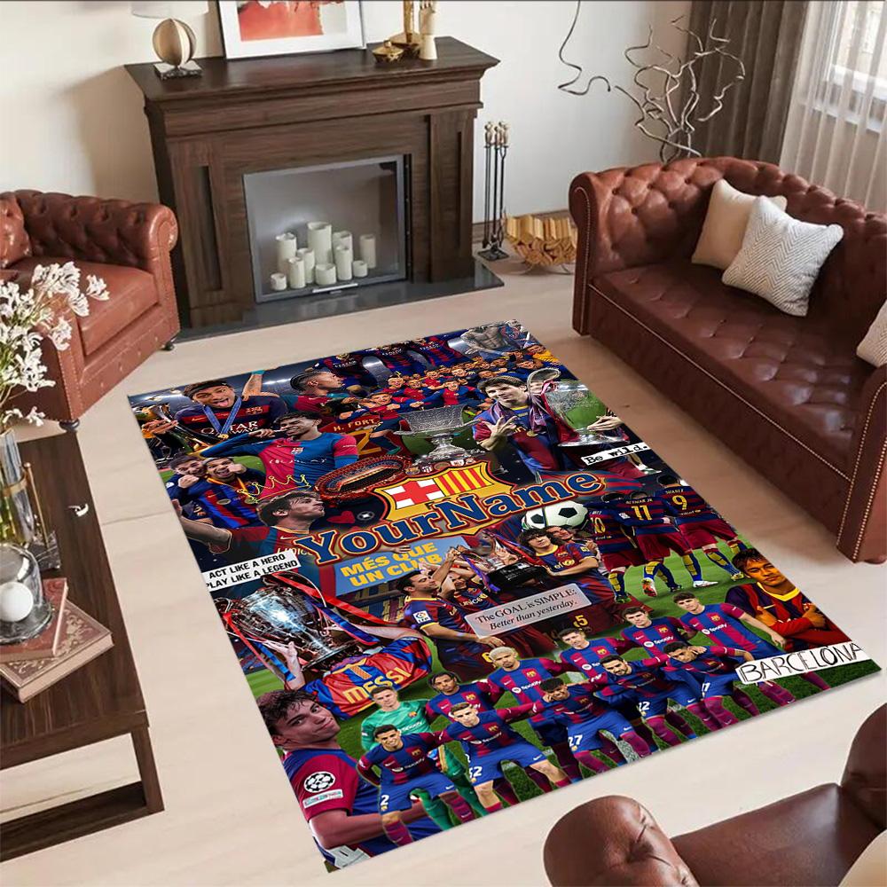 Messi 379 Personalized Name Area Rug Design for Entryway Decorate room Hallway Foyer Anti-slip Rug Anime Office Decor