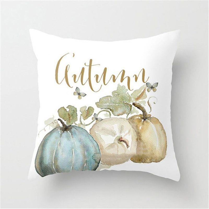 Elegant Watercolor Pumpkin Cushion Cover Pillow Case Adds Festive Charm To Any Room