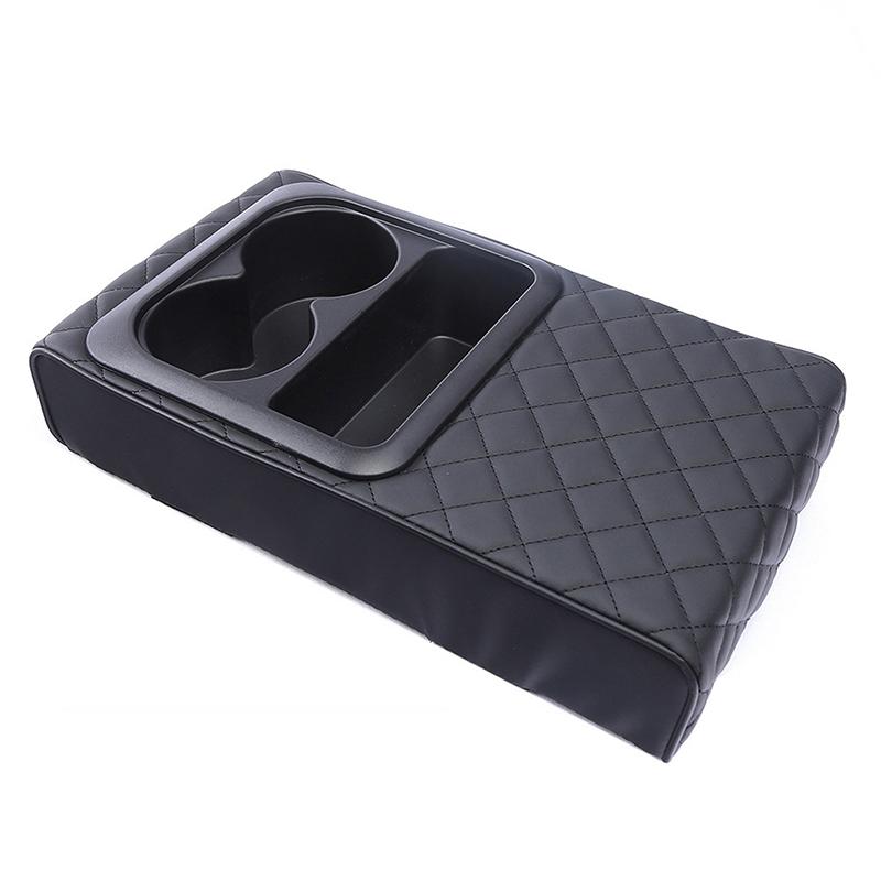 

Подушка подлокотника центральной консоли автомобиля с подстаканником, держатель для солнцезащитных очков, кронштейн, чехол-накладка для подлокотника автомобиля из ПУ кожи, для грузовика, транспортного средства