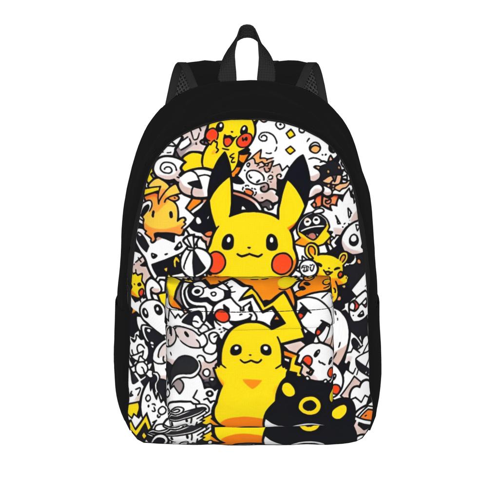 Cute Monsters Cartoon Backpack for Men Women Fashion High School Business Daypack Pokemoned Laptop Computer Shoulder Bag