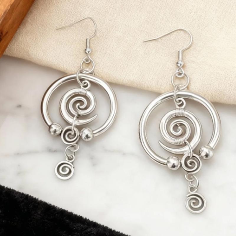 Elegant Star Vortex Dangle Earrings Ear Accessories Gift For Women Trendy Party Or Casual Outfits