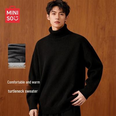 Men's Casual Loose Turtleneck Knit Sweater