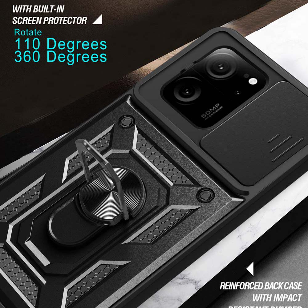 Stoßfestes Rüstungsgehäuse für Xiaomi Mi 13T 12T 11T Pro Autohalter-Telefonabdeckung für Mi 14 13 12 11 Lite Kameraobjektivschutz Fundas