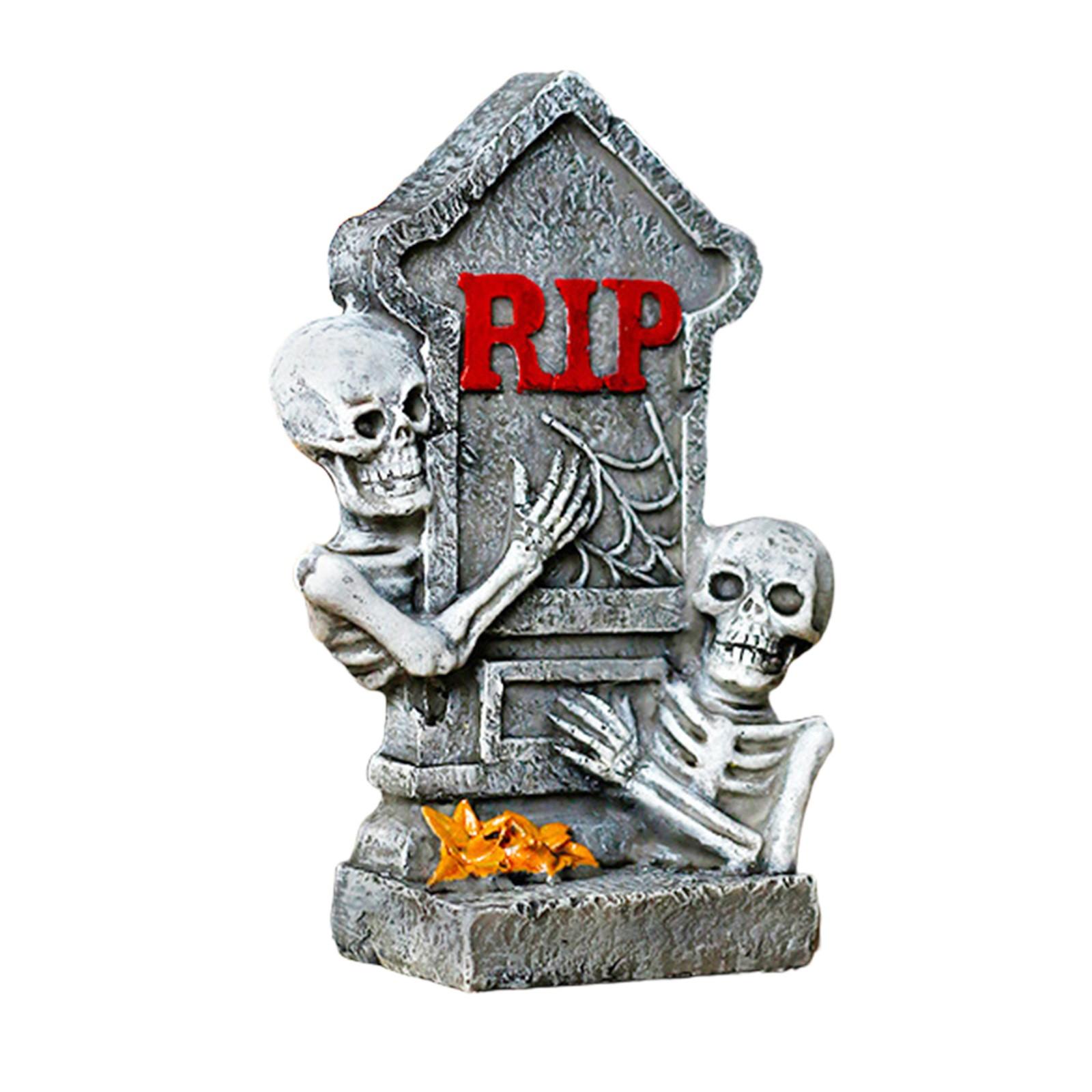 

Halloween Decorations European Horror Tombstone Resin Ornaments Home Party Gifts One Size