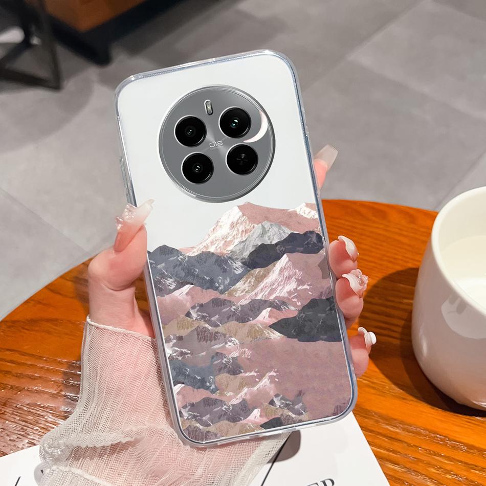 For Oppo Realme 12 Pro Plus Case For Realme12 4G 5G Phone Cover Cute Anime Transparent Soft Slim Protective Bumper Funda Coque