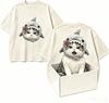Cute cat Gift T-shirt Men Women Harajuku Oversized Unisex Short Sleeve Streetwear high quality Couples hot product Comfortable