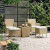 Day and Night - Day and Night Garden Dining Set 5 Pieces Synthetic Rattan Beige Tempered Glass