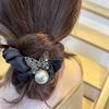 Korean High-End Rhinestone Butterfly Scrunchie: Elegant Elastic Band for Ponytails
