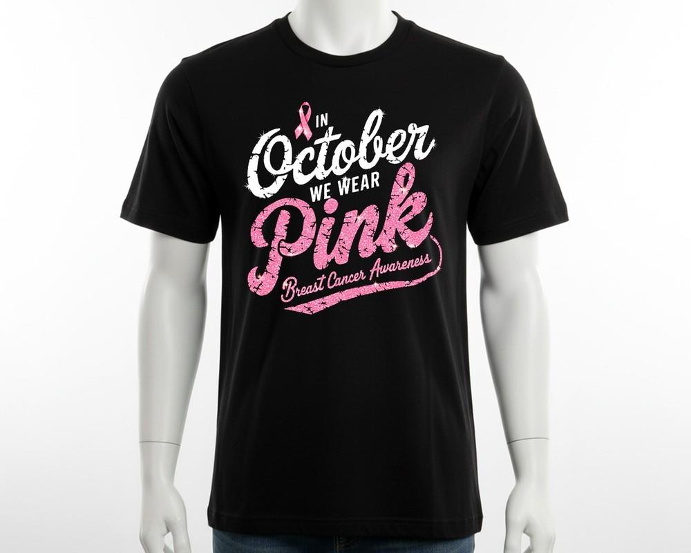 October Pink Ribbon Breast Cancer Awareness Top Community Support Drives T-shirt