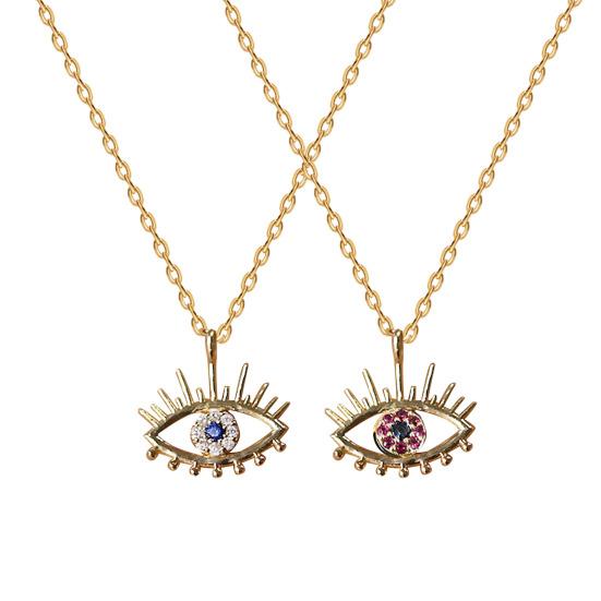 Devil Eye Necklace for Women Rhinestone Evil Eye Pendant Sparkling Dainty Necklace Jewelry for Dating Party Gift Idea