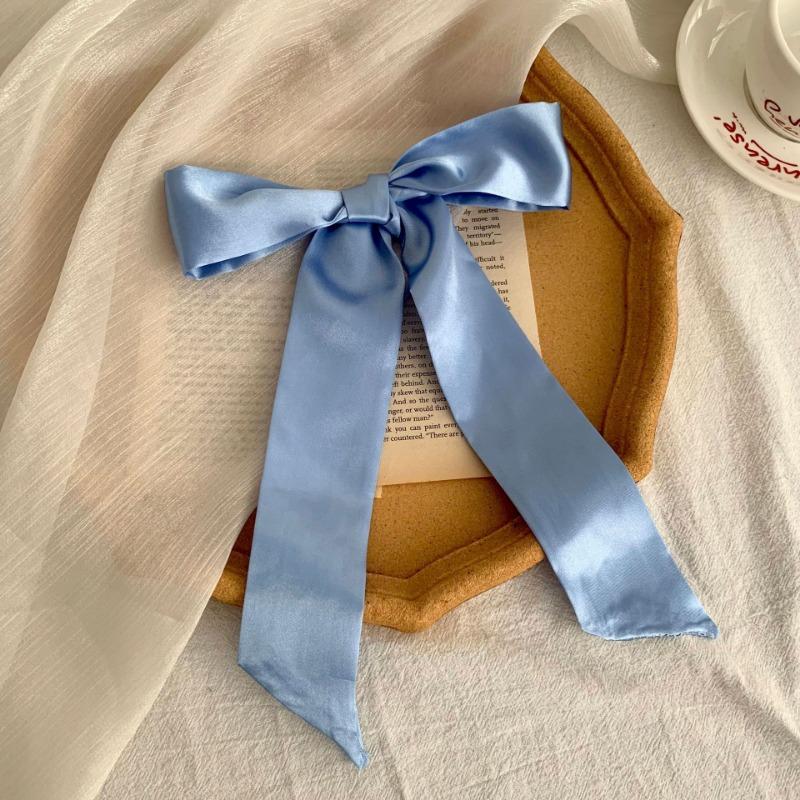 Imitation silk scarf, long strip, high-end feeling, multi-purpose neck protector, small scarf, tied bag, streamer, headscarf, headband, waist belt.