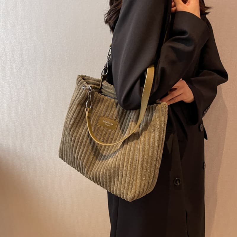New simple suede shoulder bag women's tote cloth