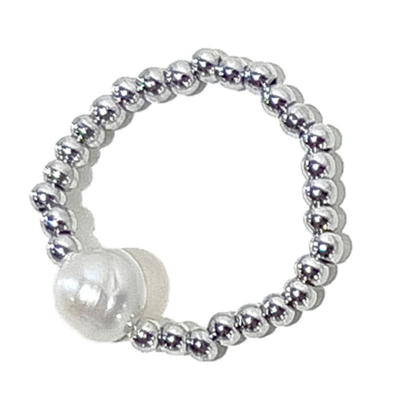 S SY [3SET] heart & pearl beads rings