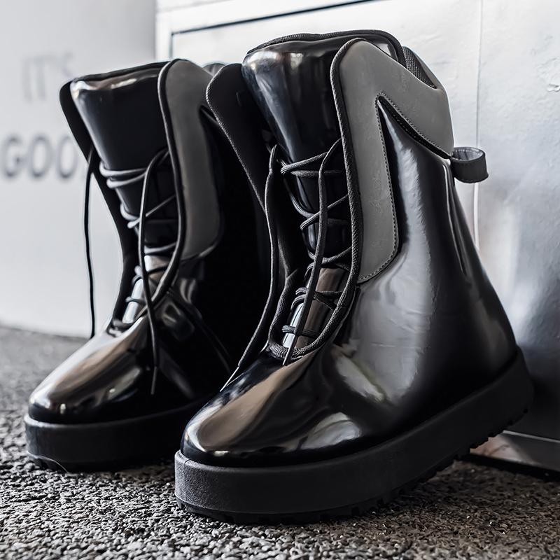Mens high top winter casual shoes niche fashion autumn winter versatile footwear for men trendy and comfortable