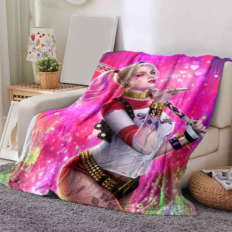 

Harley Quinn s Wild Adventure T-ShirtPrint Blanket, Soft Blanket For Sofa Office Bed And Travelling Daughter Birthday Gift esj107 130cm×150cm（50in×60in）