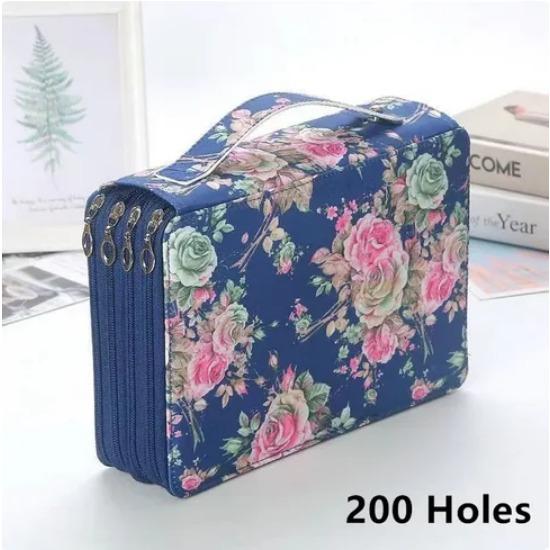 Barevné Květiny 200/252 Děrový Penál Záclona Kreativní Skica Multifunkční Velkokapacitní Kreslení Studentský Set Penálu