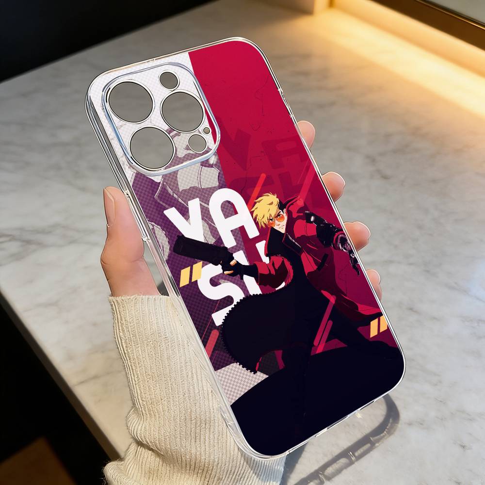 

Anime C-Cool Trigun Stampede Phone Case For iPhone 17 16 15 14 13 12 11 Mini Pro Max Plus Transparent Cover iPhone16pro
