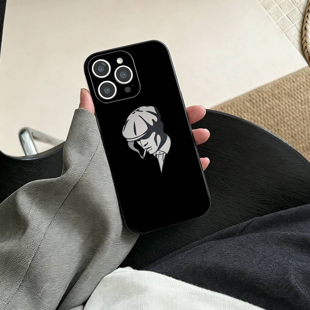 T-Peaky Blinders Cool  Phone Case For iPhone 17,16,15,14,13,12,11 Plus,Pro Max,XS,Soft Silicone Black Cover