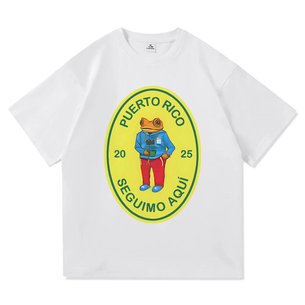 Bad Bunny T-Shirt 2025 Mode Herren/Damen Vintage Lustig Frosch Debí Tirar Más Fotos T-Shirt DeBÍ TiRAR MáS FOToS T-Shirts