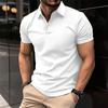 Short Sleeve POLO Shirt Button Solid Color Men's Sweatshirt
