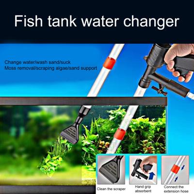 1 Set Pulitore per Acquario Pneumatico Semiautomatico Regolazione del Flusso Durevole 6 in