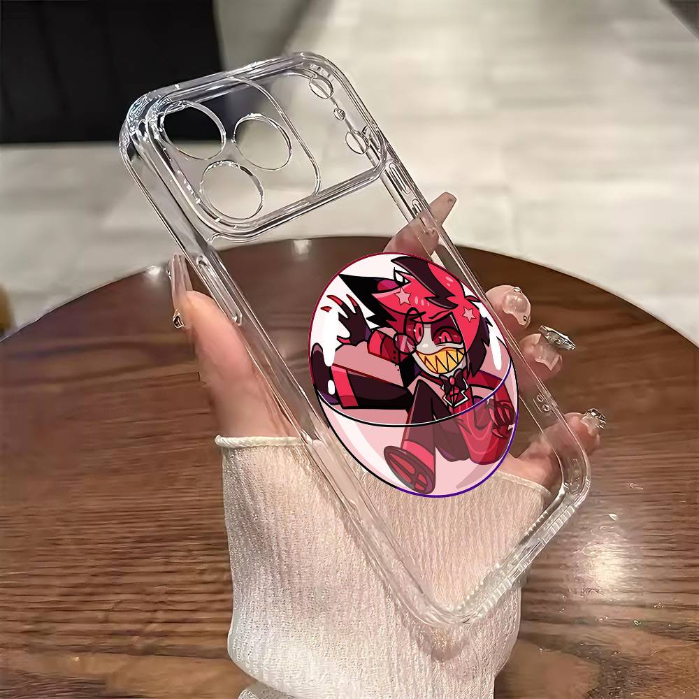 H-Hazbin H-Hotel Alastor Phone Case For iPhone 17 16 15 14 13 12 11 Mini Pro Max Plus Transparent Cover