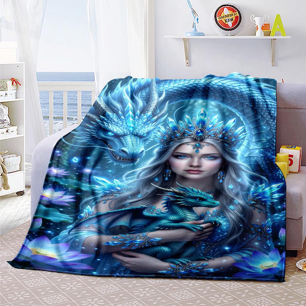 Wolf Plush Blanket Soft Comfortable All Seasons Perfect Sofa Office Naps Outdoor Travel Makes Great Gift