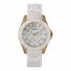 White/Rose Gold Ceramic Mother of Pearl GMT Ladies Watch CE1006