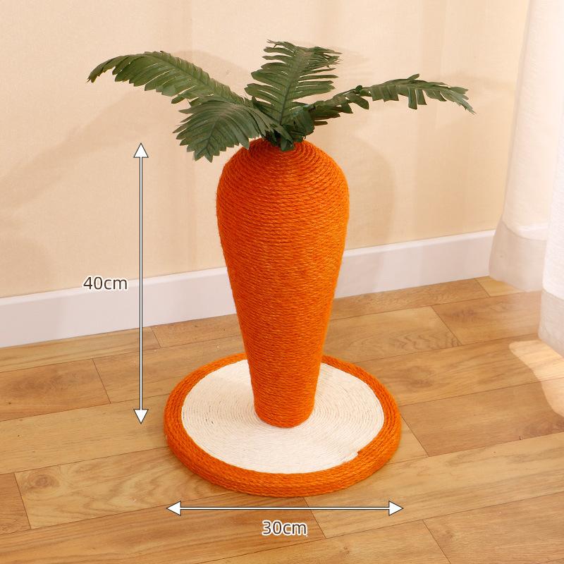 Cat Scratching Board - No Shavings Upright Sisal Carrot Climbing Frame Cat Toy Cat Pet Supplies