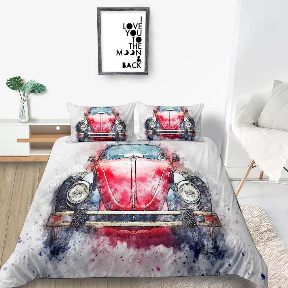 Cartoon Quilt Cover 3D Printing Bedding Cover Suit Twin King Size Highend Duvet Cover Set with Pillowcase for Boy Teen