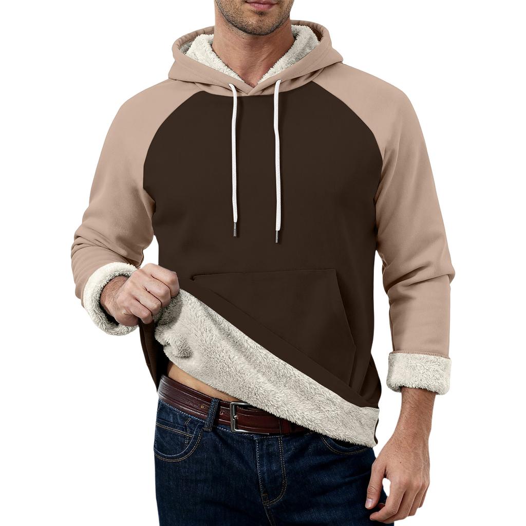 Men's Casual Long-Sleeve Fleece Hoodie With Pockets